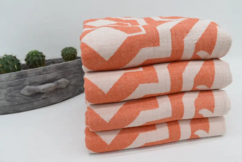 Turkish hand towel, Organic Turkish towel, Wedding Gift For Bride, Custom Wedding Gift, 68x36 Cotton Tulip Patterned Towel, Summer Towel, Gym Towel - 5
