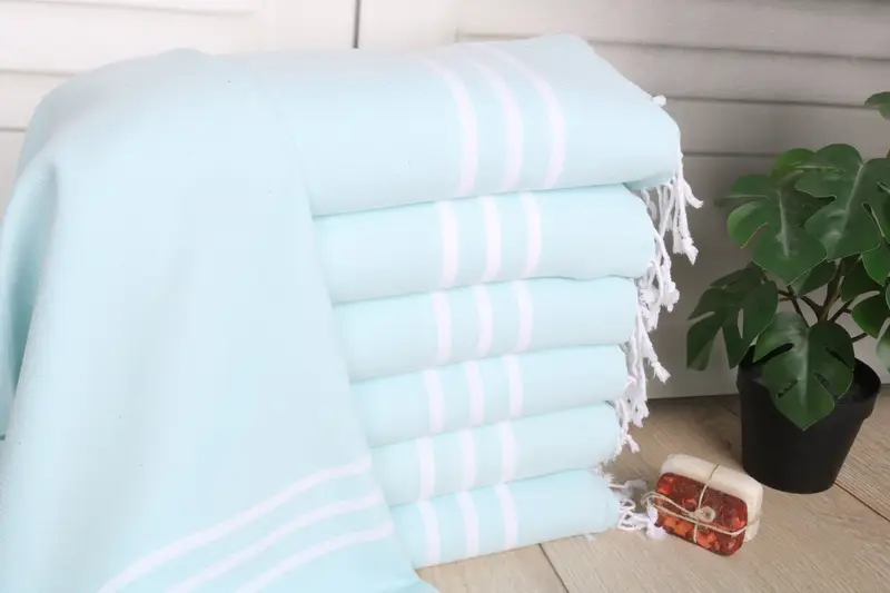 Custom Hand Towel Handmade Gift 24x40 Inch Mint Cotton Dish Towel