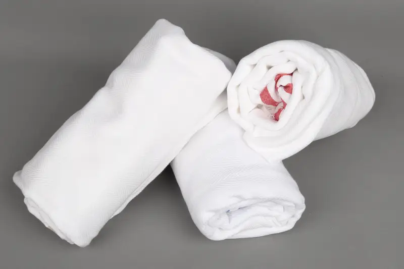 Beach Towel Organic Cotton Beige Striped Sand-resistant, 40x71