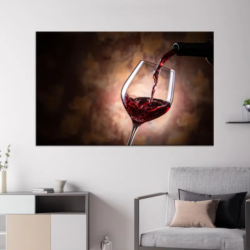 Elegante Leinwandkunst: Weingießszene für Ihr Zuhause