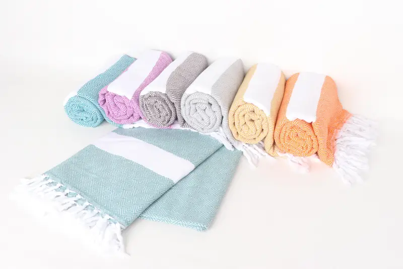 Pool Towels, Bath towel, Best Beach Towel, House Warming Gift, 70x40 Cotton Diamond Towel, First Wedding Anniversary Gift, Personalized Beach Towel - 4