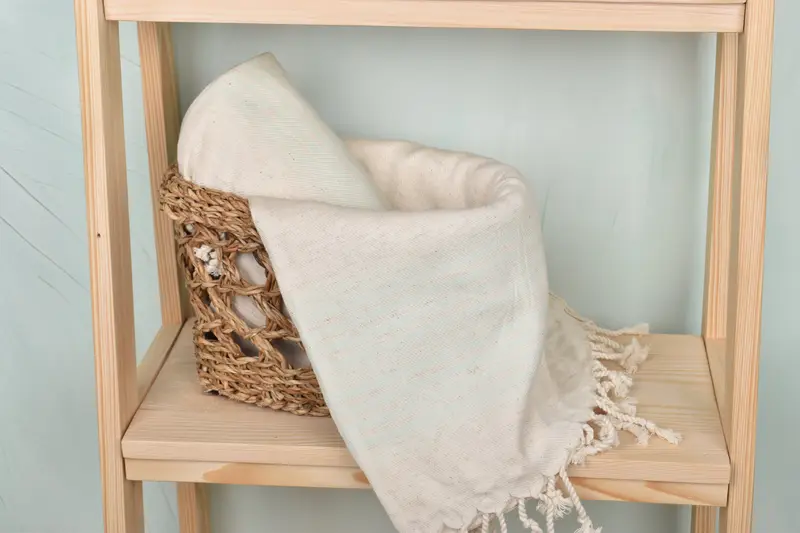 Monogram Turkish Towel, Wedding Gift For Bride, Lightweight Turkish towel, Scarf Towel, Monogram Beach Towel, 68x40 Linen Striped Towel - 4