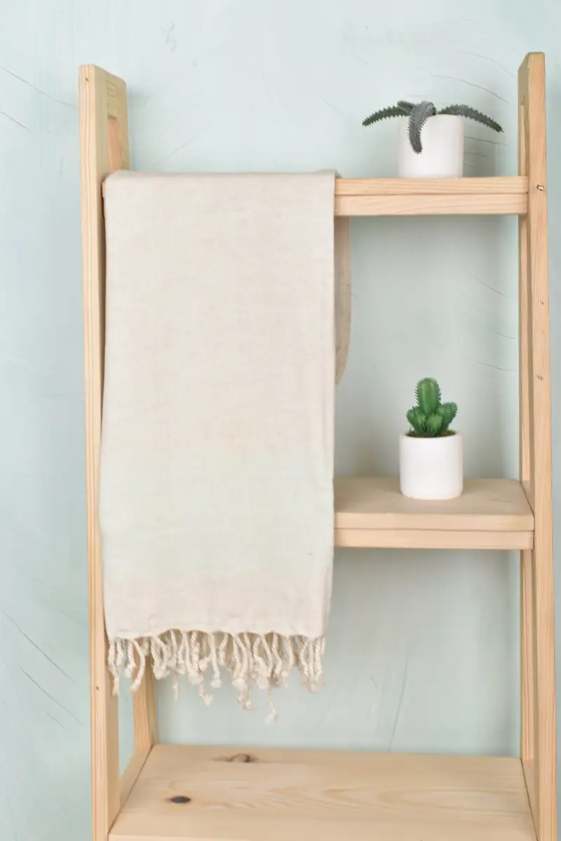 Monogram Turkish Towel, Wedding Gift For Bride, Lightweight Turkish towel, Scarf Towel, Monogram Beach Towel, 68x40 Linen Striped Towel - 8