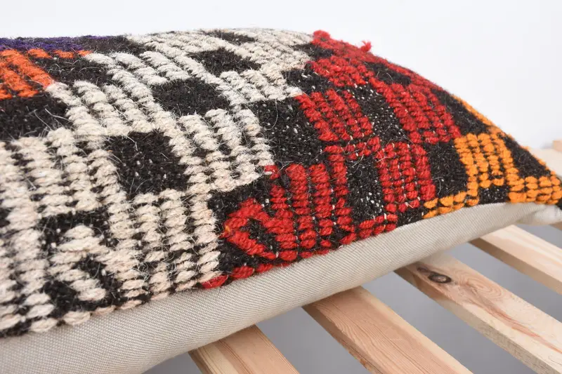 Kilim Cushion Sham, Bolster Cushion Cover, Interior Designer Pillow, 12x36 Purple Pillow Case, Outdoor Patio Pillow, Pillow Case, Pillow for Couch - 7
