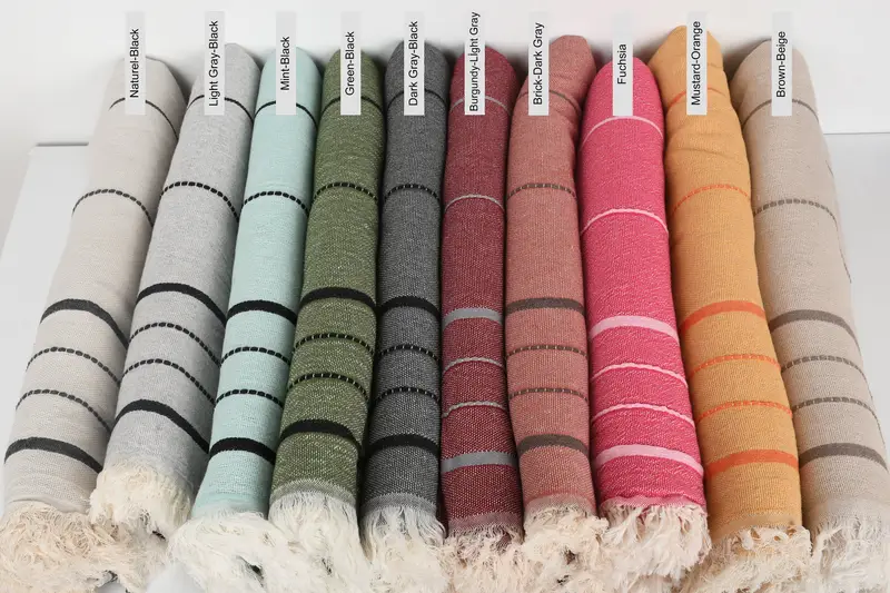 Travel towel, Personalized Wedding Gift For Couple, Girls Weekend Getaways Gifts, 70x40 Cotton Striped Towel, Turkish towel, Home Decor Gifts - 1