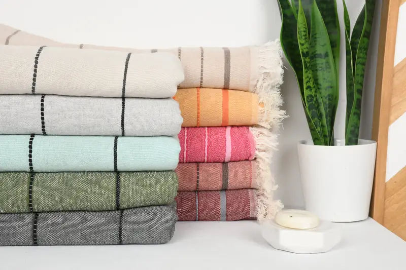 Travel towel, Personalized Wedding Gift For Couple, Girls Weekend Getaways Gifts, 70x40 Cotton Striped Towel, Turkish towel, Home Decor Gifts - 2