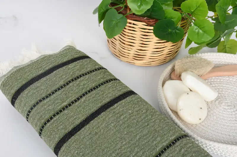 Travel towel, Personalized Wedding Gift For Couple, Girls Weekend Getaways Gifts, 70x40 Cotton Striped Towel, Turkish towel, Home Decor Gifts - 6