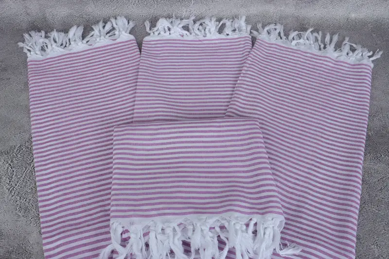 Home Decor Gifts, Beach Towel Gift, Bachelor Party Favors, Hammam Towel USA, 68x36 Cotton Striped Towel, Guest Towel, Custom Wedding Gift - 4