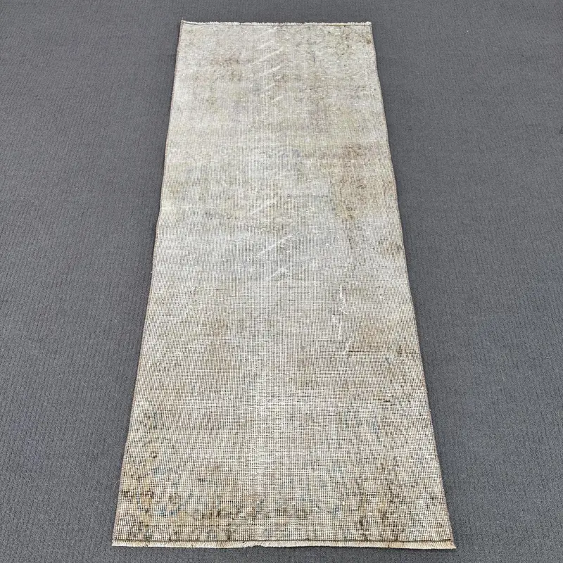 Alfombra elegante beige, 7,1 x 1,8 m con motivos persas