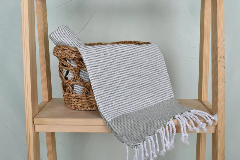 Boyfriend Gift, Personalized Gift, Turkish Towel Hand Towel, Gifts For Him, Bachelor Party Gifts, 40x18 Cotton Striped Towel, Monogram Kitchen Towel - 4
