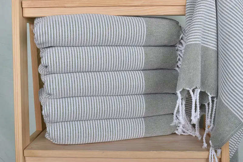 Boyfriend Gift, Personalized Gift, Turkish Towel Hand Towel, Gifts For Him, Bachelor Party Gifts, 40x18 Cotton Striped Towel, Monogram Kitchen Towel - 2