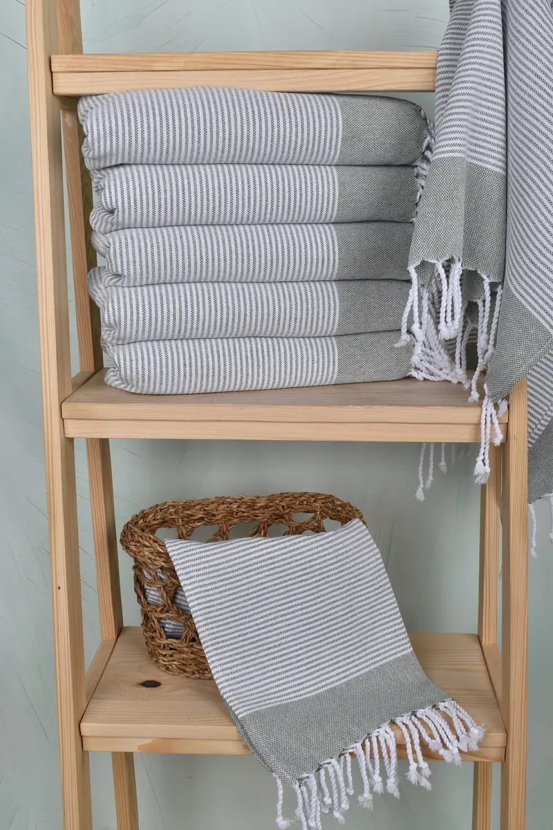 Boyfriend Gift, Personalized Gift, Turkish Towel Hand Towel, Gifts For Him, Bachelor Party Gifts, 40x18 Cotton Striped Towel, Monogram Kitchen Towel - 3
