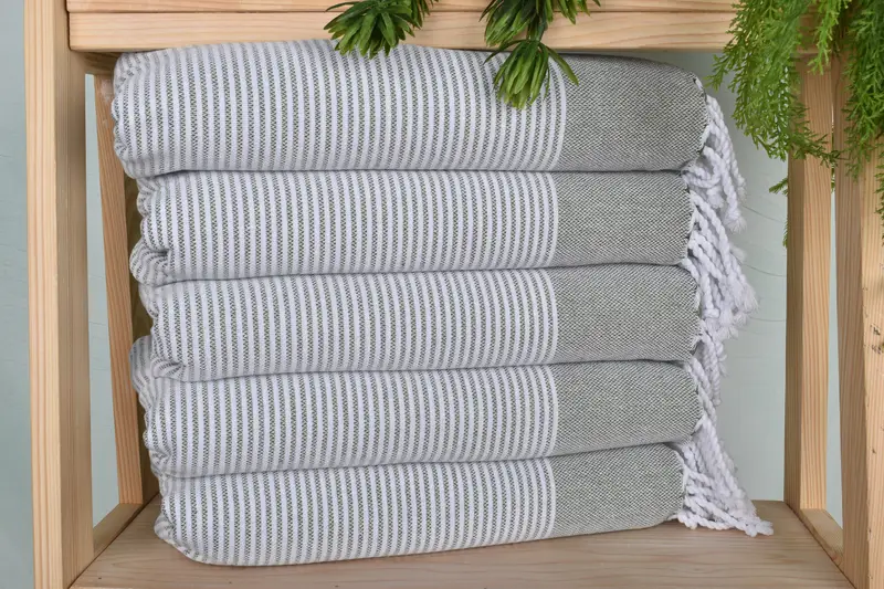 Boyfriend Gift, Personalized Gift, Turkish Towel Hand Towel, Gifts For Him, Bachelor Party Gifts, 40x18 Cotton Striped Towel, Monogram Kitchen Towel - 1
