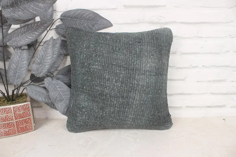 Gift Pillow, Pillow Cover, 14x14 Green Cushion, Home Decor Pillow, Sofa Bolster Cushion Cover, Pillow for Sofa, Bright Pillow Cover - 1