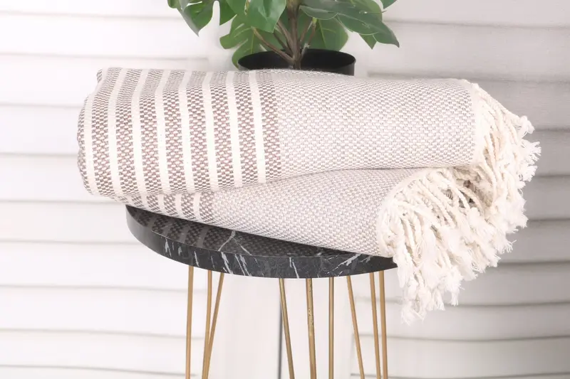 Gift Boxes Towel, 76x40 Cotton Striped Towel, Monogram Turkish Towel, Sand-resistant towel, Turkish Towel USA, Hammam Towel USA, Bulk Order Towel - 3