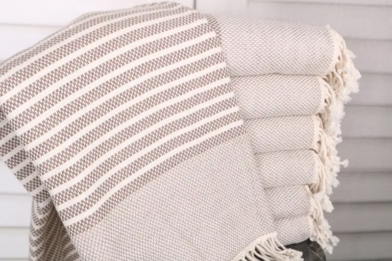 Gift Boxes Towel, 76x40 Cotton Striped Towel, Monogram Turkish Towel, Sand-resistant towel, Turkish Towel USA, Hammam Towel USA, Bulk Order Towel - 1