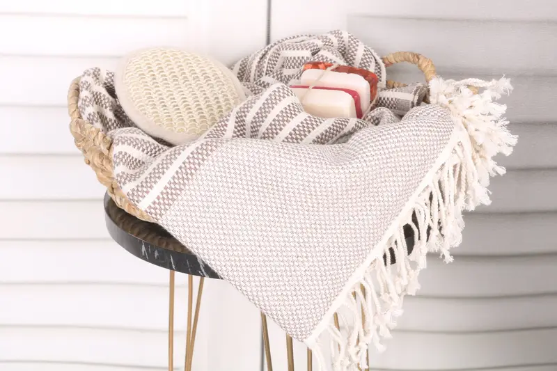 Gift Boxes Towel, 76x40 Cotton Striped Towel, Monogram Turkish Towel, Sand-resistant towel, Turkish Towel USA, Hammam Towel USA, Bulk Order Towel - 2