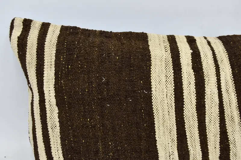 Gift Pillow, Boho Pillow, Vintage Throw Cushion, 16x48 Brown Pillow Cover, Cushion Case, Designer Throw Pillow Cover, Kilim Pillow Cover - 2