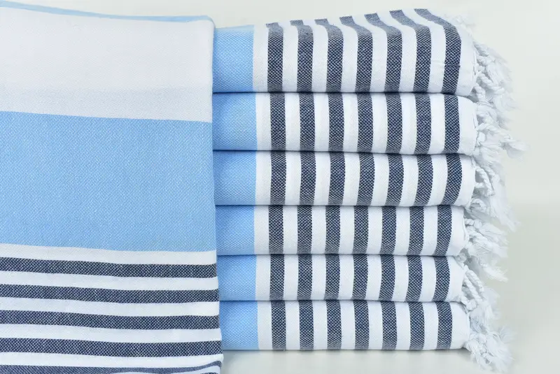 Lightweight towel, Cute Beach Towel, Gift For Boyfriend, Sand-free towel, Bath towel, Florida Bachelorette Party Favors, 70x40 Cotton Striped Towel - 1