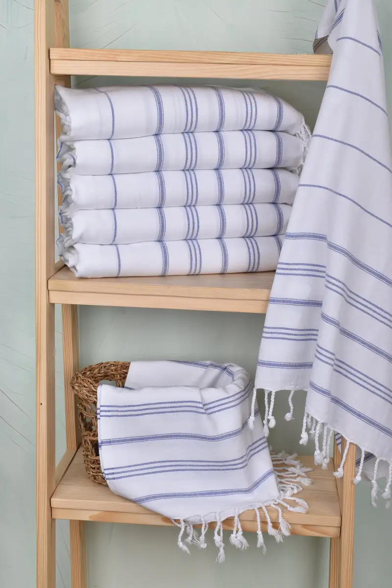 Bridesmaid Proposal Gift, Monogrammed Hand Towel, Spa Towel, Monogram Towels, Small Bath Towels, 40x24 Cotton Striped Towel, Monogram Kitchen Towel - 3