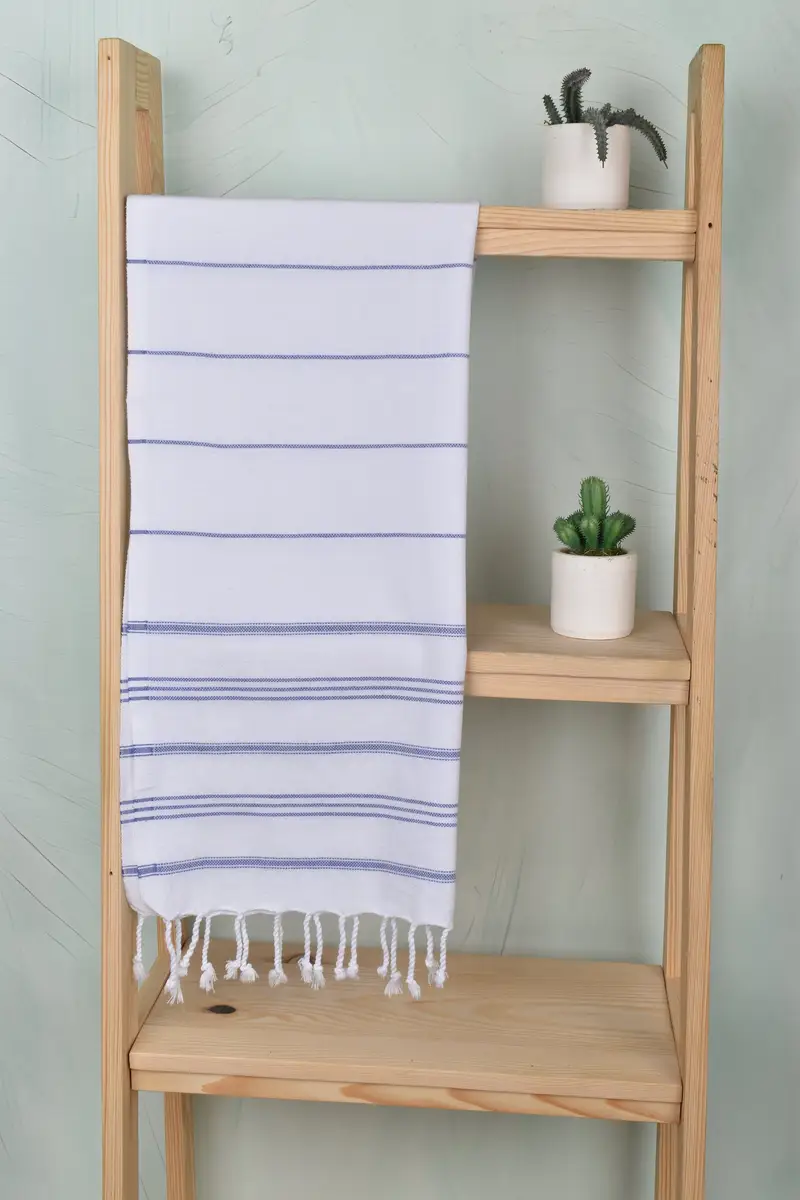 Bridesmaid Proposal Gift, Monogrammed Hand Towel, Spa Towel, Monogram Towels, Small Bath Towels, 40x24 Cotton Striped Towel, Monogram Kitchen Towel - 8