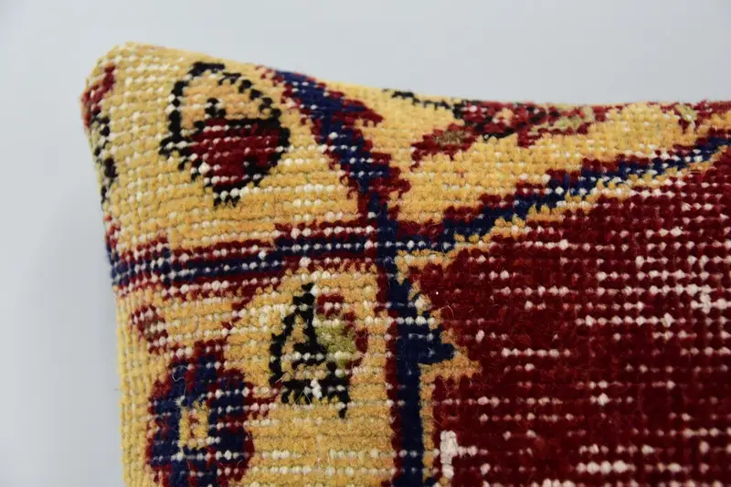 12x12 Red Pillow, Pillow for Couch, Throw Kilim Pillow, Nomadic Cushion Cover, Pillow Cover, Chair Cushion Cover, Antique Pillows - 2
