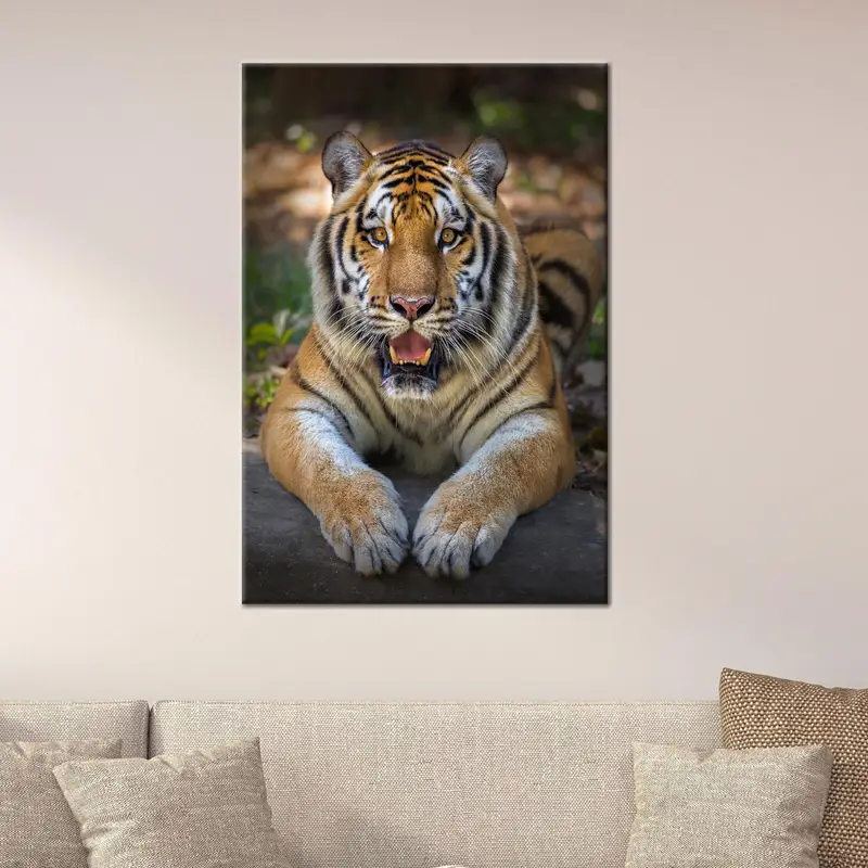 Modernes Wildtier-Leinwand: Big Cat Majesty für Loft & Man Cave