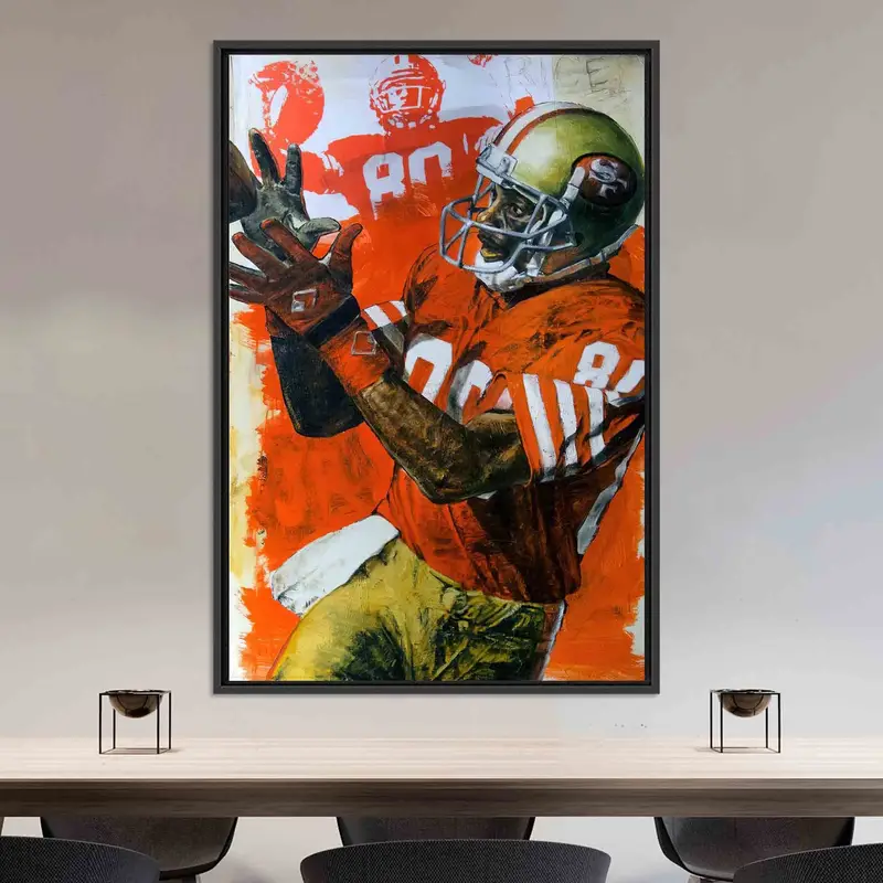 エレガントなキャンバス: アメリカン フットボールの象徴的な瞬間を捉えた