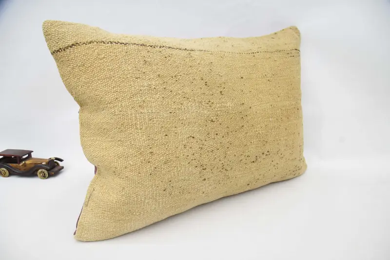 Boho Pillow Sham Cover, 20x28 Beige Cushion, Authentic Cushion, Home Decor Pillow, Luxury Pillow Cover, Pillow Cover, Vintage Kilim Pillow - 3