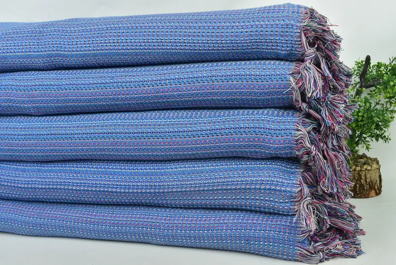 Throw Blanket, Turkish Blanket, 90x88 Cotton Colorful Diamond Towel, Bachelorette Gifts, Monogram Beach Blanket, Aesthetic Blanket, Couch Blanket - 3