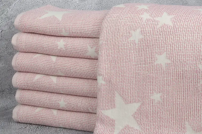 Throw Blanket Couch, Embroidery Bedspread, Organic Beach Blanket, 50x48 Cotton Star Design Towel, Bachelorette Gifts, Aesthetic Blanket, Bedspread - 2