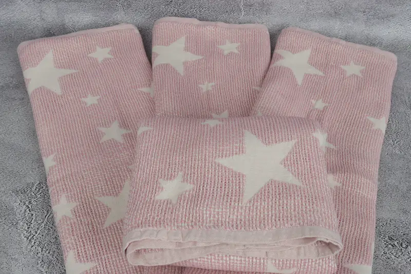 Throw Blanket Couch, Embroidery Bedspread, Organic Beach Blanket, 50x48 Cotton Star Design Towel, Bachelorette Gifts, Aesthetic Blanket, Bedspread - 5