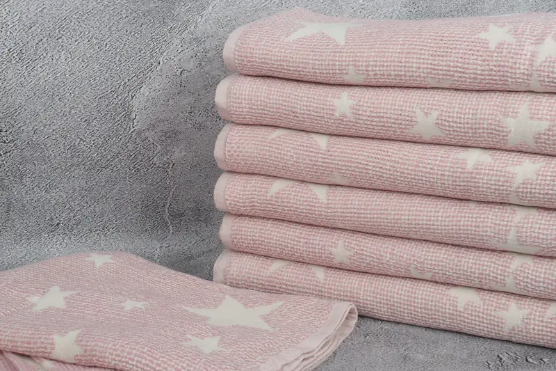 Throw Blanket Couch, Embroidery Bedspread, Organic Beach Blanket, 50x48 Cotton Star Design Towel, Bachelorette Gifts, Aesthetic Blanket, Bedspread - 3