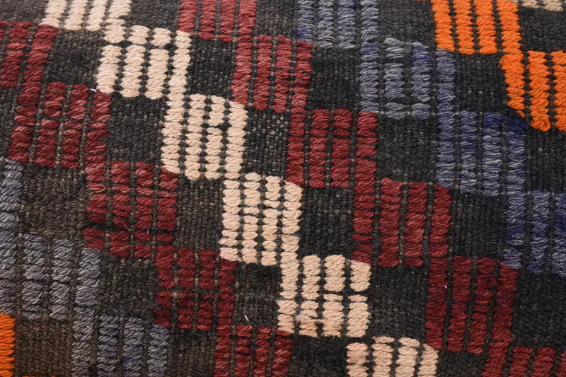 Vintage Kilim Pillow Cushion Case, Cushion, Kilim Pillow, 12x36 Orange Cushion Cover, Christmas Cushion, Home Decor Pillow, Turkish Pillow - 3