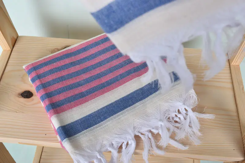 Sand-free peshtemal towel for the beach, Bachelor Gifts, 68x40 Cotton Striped Towel, Bridal Gifts, Gift For Her, Hammam Towel USA, Best Beach Towel - 5