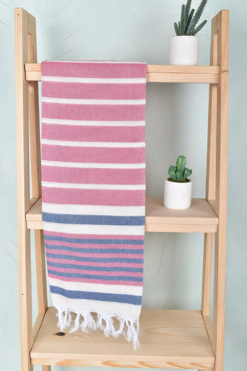 Sand-free peshtemal towel for the beach, Bachelor Gifts, 68x40 Cotton Striped Towel, Bridal Gifts, Gift For Her, Hammam Towel USA, Best Beach Towel - 8