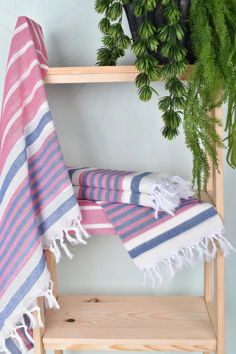 Sand-free peshtemal towel for the beach, Bachelor Gifts, 68x40 Cotton Striped Towel, Bridal Gifts, Gift For Her, Hammam Towel USA, Best Beach Towel - 6
