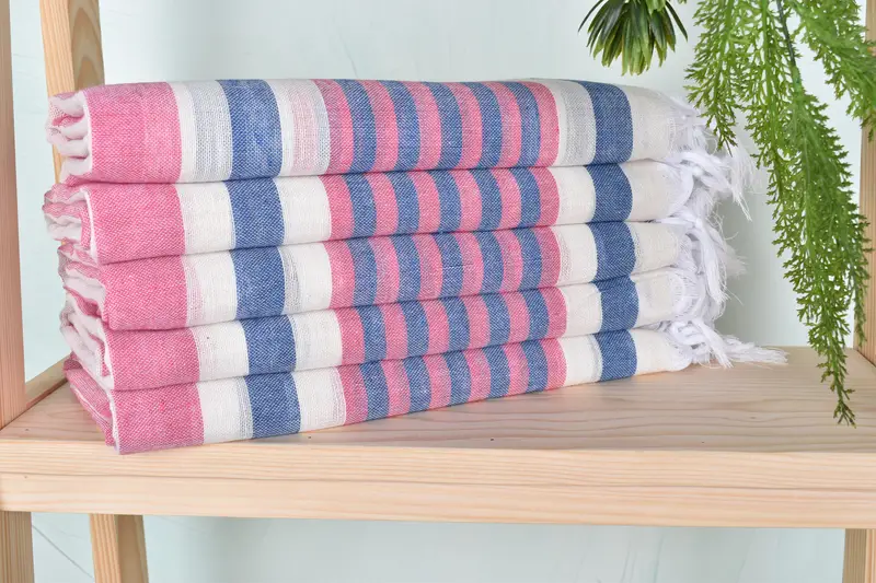Sand-free peshtemal towel for the beach, Bachelor Gifts, 68x40 Cotton Striped Towel, Bridal Gifts, Gift For Her, Hammam Towel USA, Best Beach Towel - 2