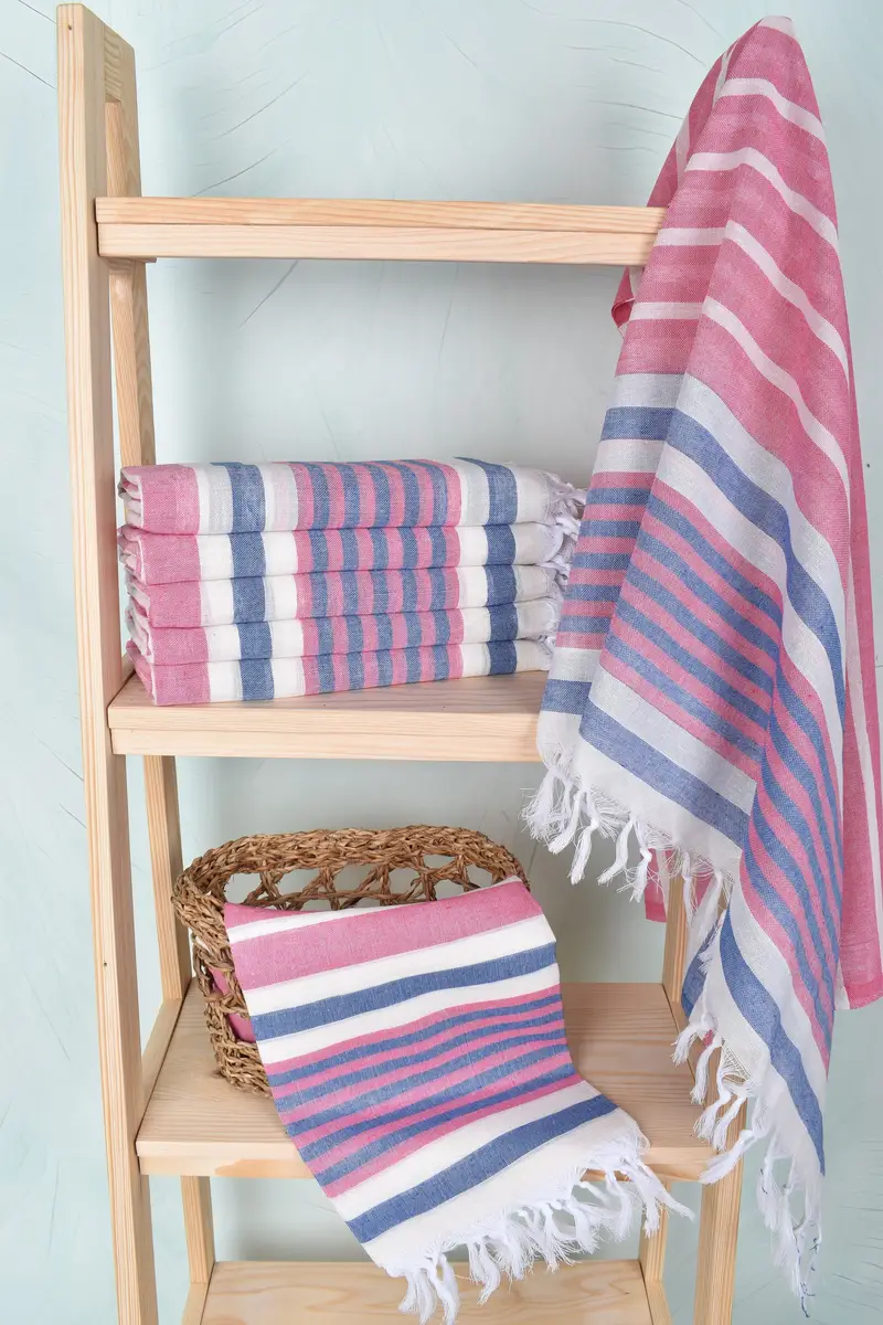 Sand-free peshtemal towel for the beach, Bachelor Gifts, 68x40 Cotton Striped Towel, Bridal Gifts, Gift For Her, Hammam Towel USA, Best Beach Towel - 3