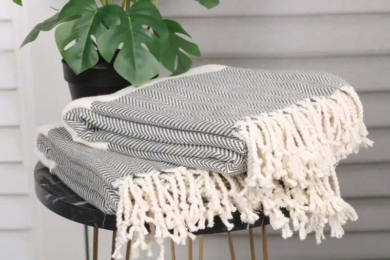Scarf Towel, Gift For Her, Housewarming Gift, Personalized Bridesmaid Gift, 70x40 Cotton Herringbone Towel, Bachelor Gift, Turkish Towel Bulk - 3