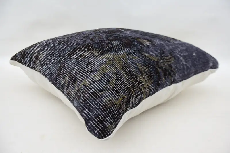 Pillow for Couch, Kilim Cushion Sham, 24x24 Blue Pillow Sham, Sofa Pillow Case, Comfy Throw Cushion Cover, Cushion Case, Antique Pillows - 6