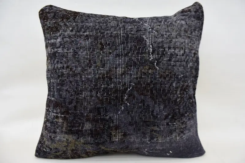 Pillow for Couch, Kilim Cushion Sham, 24x24 Blue Pillow Sham, Sofa Pillow Case, Comfy Throw Cushion Cover, Cushion Case, Antique Pillows - 1
