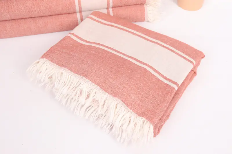 Turkish Cotton Blanket, Personalized Gift, Monogram Beach Blanket, Bridal Shower Gift, Housewarming Gift, Bedspread, 70x60 Cotton Striped Towel - 5