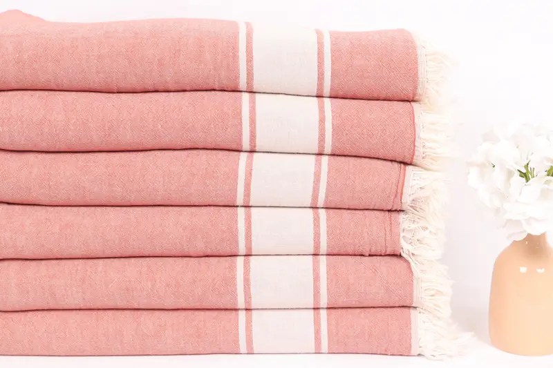 Turkish Cotton Blanket, Personalized Gift, Monogram Beach Blanket, Bridal Shower Gift, Housewarming Gift, Bedspread, 70x60 Cotton Striped Towel - 3