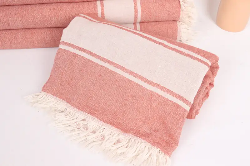 Turkish Cotton Blanket, Personalized Gift, Monogram Beach Blanket, Bridal Shower Gift, Housewarming Gift, Bedspread, 70x60 Cotton Striped Towel - 4