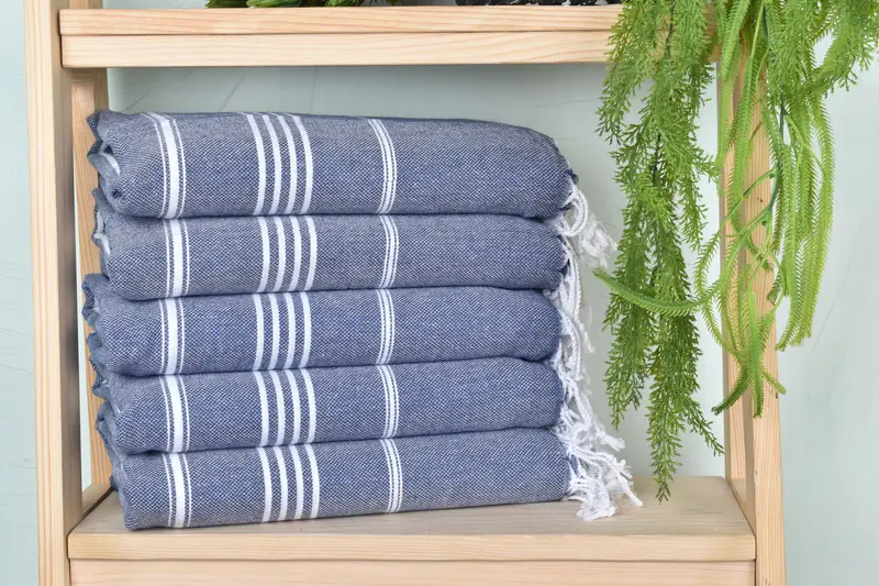 Bridal Shower Gift, Custom Wedding Towel, Handmade Gift, Bride Gift, Gifts For Him, Spa Gift Towel, Custom Beach Towels, 70x40 Cotton Striped Towel - 1