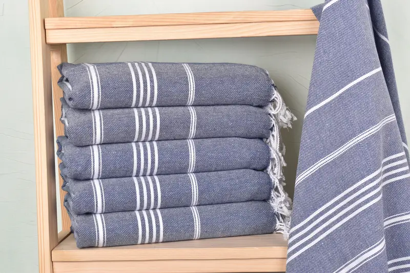 Bridal Shower Gift, Custom Wedding Towel, Handmade Gift, Bride Gift, Gifts For Him, Spa Gift Towel, Custom Beach Towels, 70x40 Cotton Striped Towel - 2