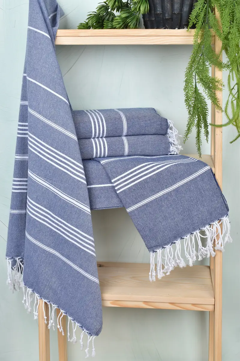 Bridal Shower Gift, Custom Wedding Towel, Handmade Gift, Bride Gift, Gifts For Him, Spa Gift Towel, Custom Beach Towels, 70x40 Cotton Striped Towel - 6