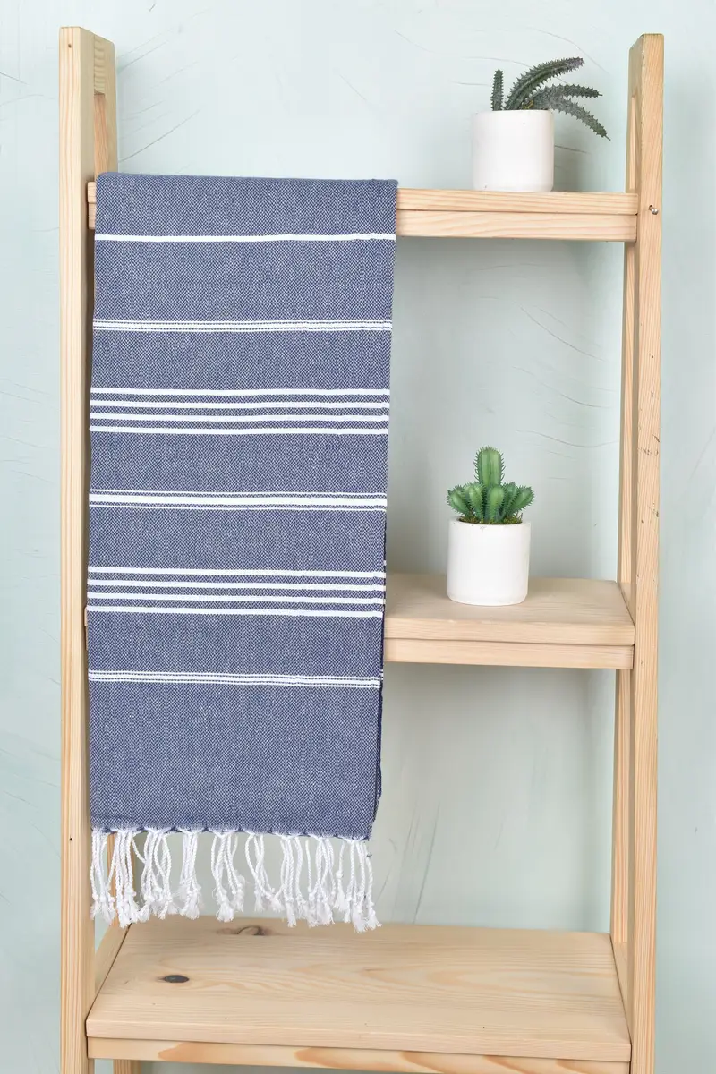 Bridal Shower Gift, Custom Wedding Towel, Handmade Gift, Bride Gift, Gifts For Him, Spa Gift Towel, Custom Beach Towels, 70x40 Cotton Striped Towel - 8