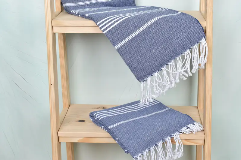 Bridal Shower Gift, Custom Wedding Towel, Handmade Gift, Bride Gift, Gifts For Him, Spa Gift Towel, Custom Beach Towels, 70x40 Cotton Striped Towel - 5